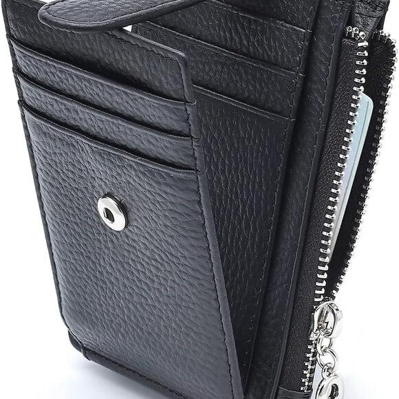 Accessories - Women Slim Leather RFID-Blocked Card Wallet Compact Minimalist Accessory
